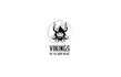 vikings island head logo design