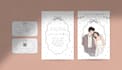 create wedding invitation with illustration
