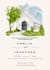 draw watercolor wedding venue, house and building