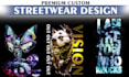 create amazing custom t shirt design for streetwear brand