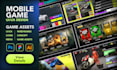 design stunning 2d game graphics and game UI for your mobile game