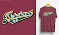 create retro college lettering prints