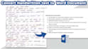 convert your handwriting notes to text , ms word format