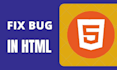 fix bugs in html css, bootstrap, javascript, php code