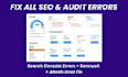 do website audit on page SEO and technical optimization