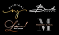 design scripted signature calligraphy handwritten hand drawn logo