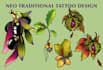create a neo traditional tattoo design