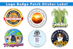 design circular round logo,badge,stamp,label,patch,sticker