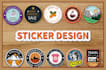 do unique logo, sticker, badge, patch die cut and decal