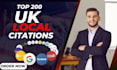 do 200 local citations for  local SEO UK ,USA, canada ,uae