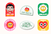 create custom sticker design, typography, badge, patch die cut and decal