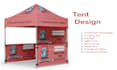 design event tent, table cover, flag, and  canopy tent