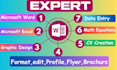 do professional ms word, excel and powerpoint work