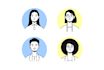 draw minimalist cartoon avatar