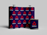 design step and repeat, backdrop, red carpet, expo banner