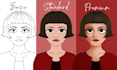 draw you as a semi realistic cartoon