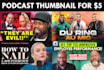 design youtube thumbnail for interview or podcast channel