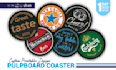 design beer coaster, paper coaster, pulpboard coaster