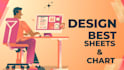 design sharp and attractive sheet and charts in hours