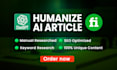 write ai articles using chatgpt, openai, and manually edit to humanize