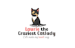 craziest cat lady looking crazy business logo