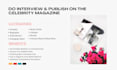 publish your interview on celebrity magazine