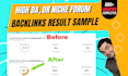 create niche forum backlinks high da authority link building