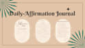 provide you daily affirmation journal canva template