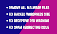 wordpress malware removal, malware removal within 2 hours