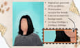 faceless digital minimalist portrait