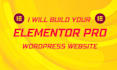 build elementor pro website and convert wpbakery to elementor , wix to wordpress