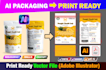 design premium mylar bag, pouch, box and packaging design