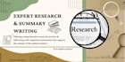 do professional research and summaries