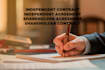draft independent contractor agreement, shareholder contract