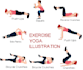 fitness, exercise, workout, gym personal trainer,llustration
