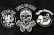 draw skull and skeleton based t shirt design in tattoo style
