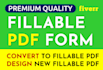 create fillable PDF form or convert to fillable pdf document