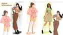 create digital fashion sketch or portrait
