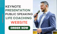 design a life coach, keynote speaker or consultant website