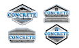 design concrete, slab, construction and builder logo