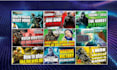 do attractive clickbait youtube thumbnail, gaming  thumbnail with header footer