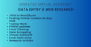 provide efficient data entry and web research assistance