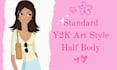 create your portrait in a y2k glamorous doll aesthetic