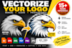 manually vectorize your logo, image or ai generated artwork