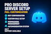 setup a professional discord server with bots, roles and security
