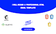 design a professional HTML email template