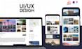 design clean website landing page, mobile app UI UX in figma