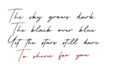 write anything in cursive calligraphy