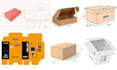 do import or export box design, cardboard, shipping, corrugated box with dieline