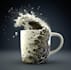 make a coffee mug design with typography